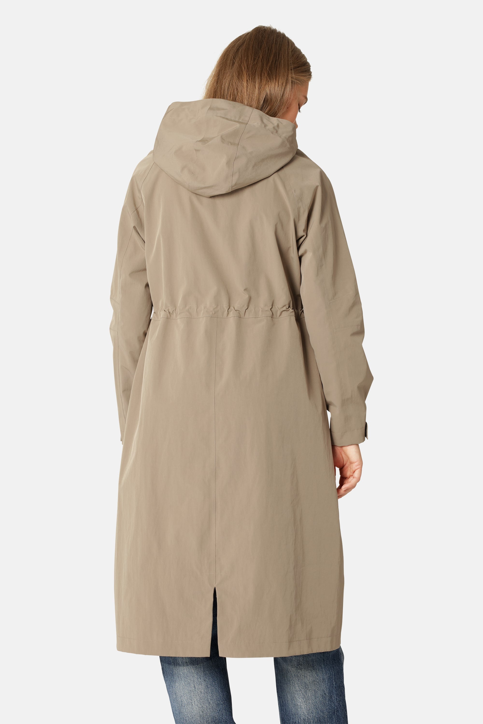 Impermeable Técnico Largo - Greige